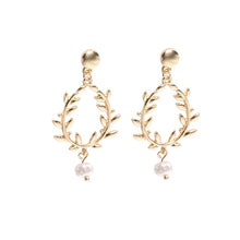Load image into Gallery viewer, Gold Olive Branch Earring